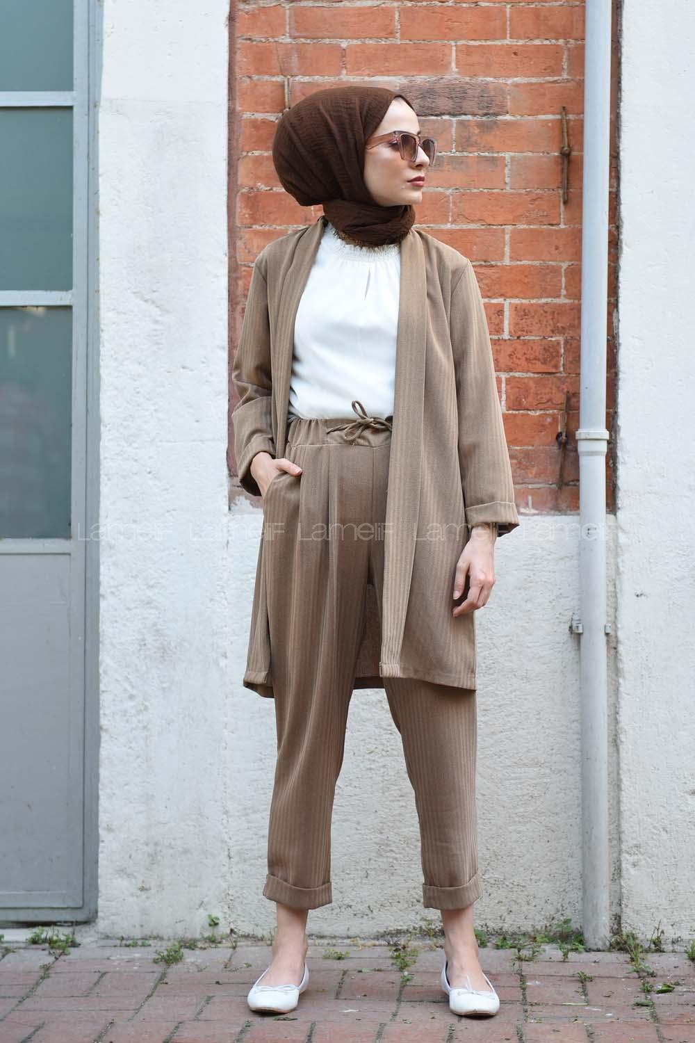 Modalamelif Koyu Vizonrengi Asortik Takım