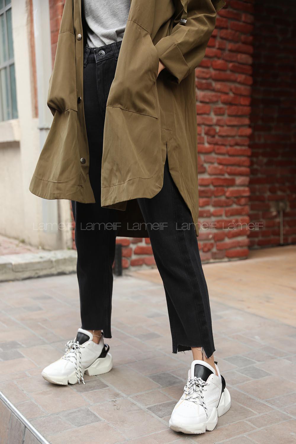 Modalamelif Siyah Paça Kesik Havuç Pantolon