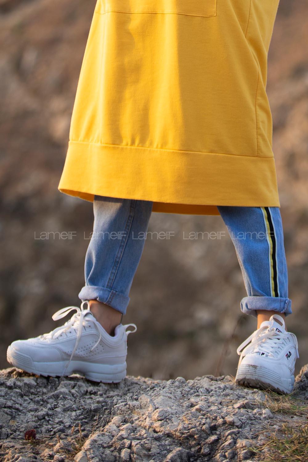 Modalamelif Kalın Tabanlı Spor Ayakkabı Beyaz