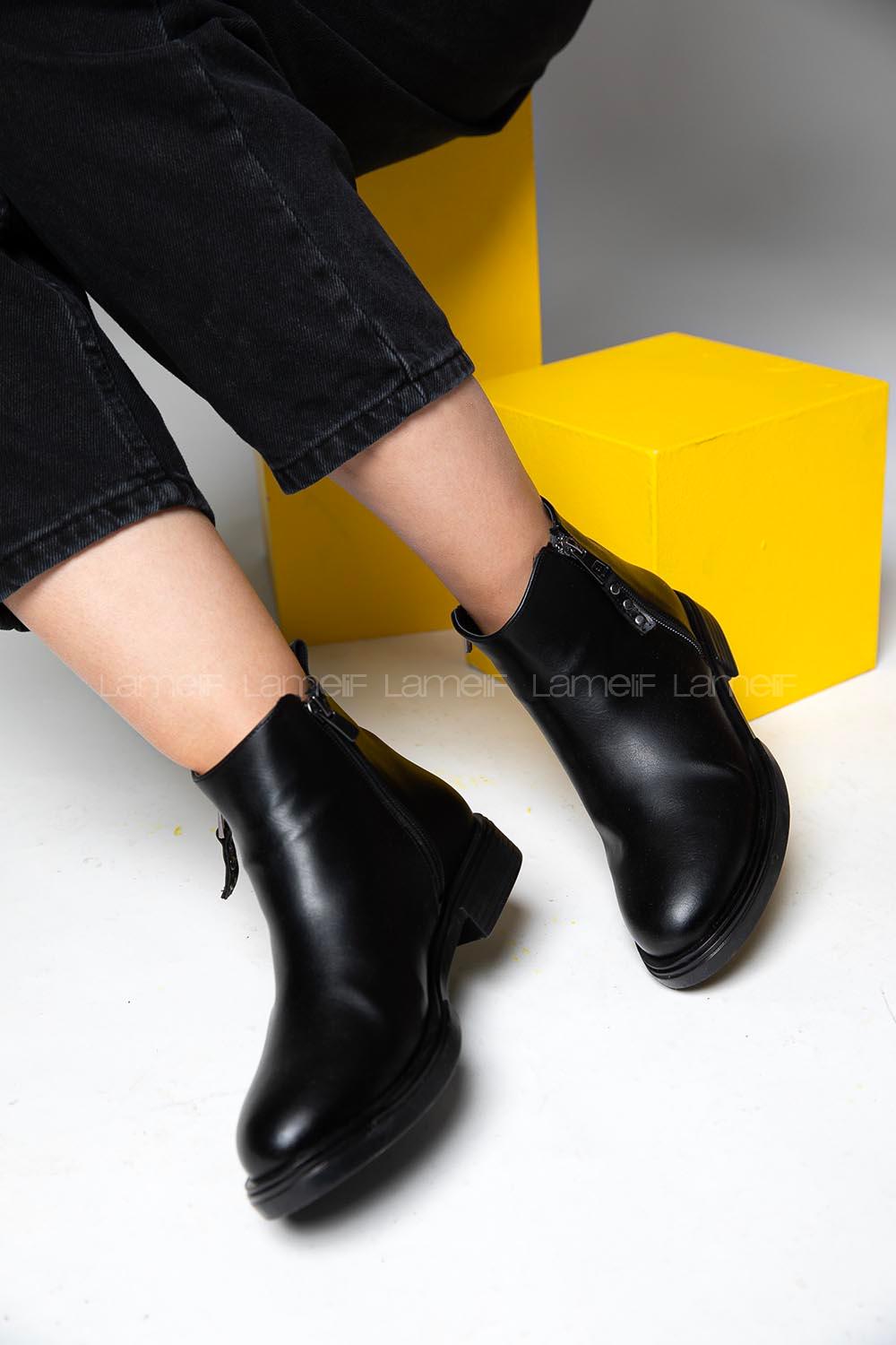 Modalamelif Siyah Topuklu Bilekte Bot