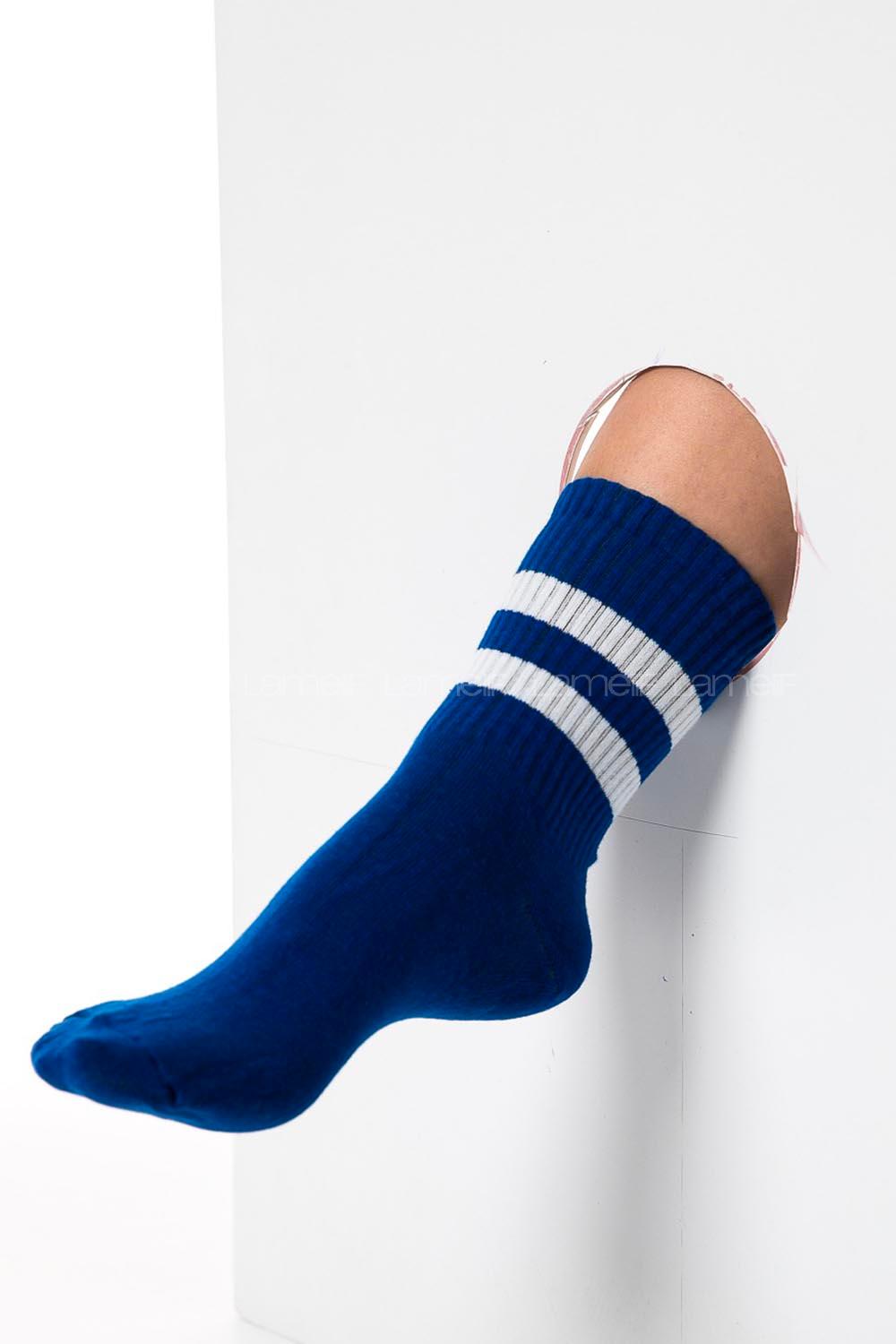 Modalamelif Old Scholl Şeritli Mavi Çorap