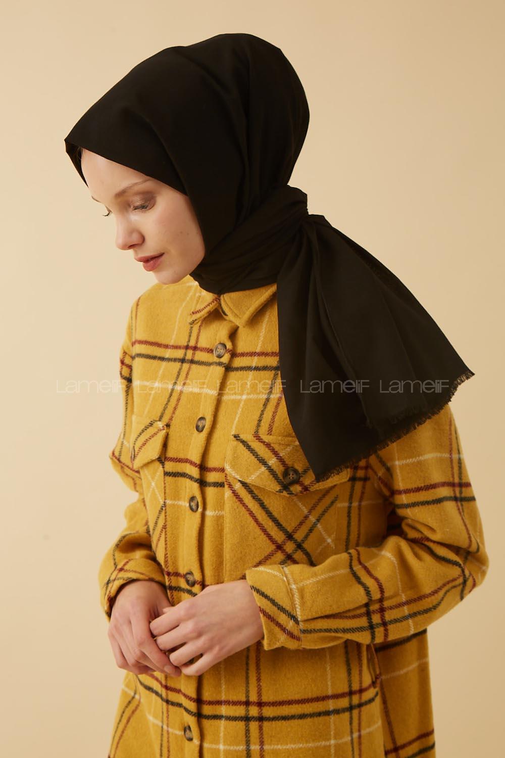 Modalamelif Siyah Keten Şal