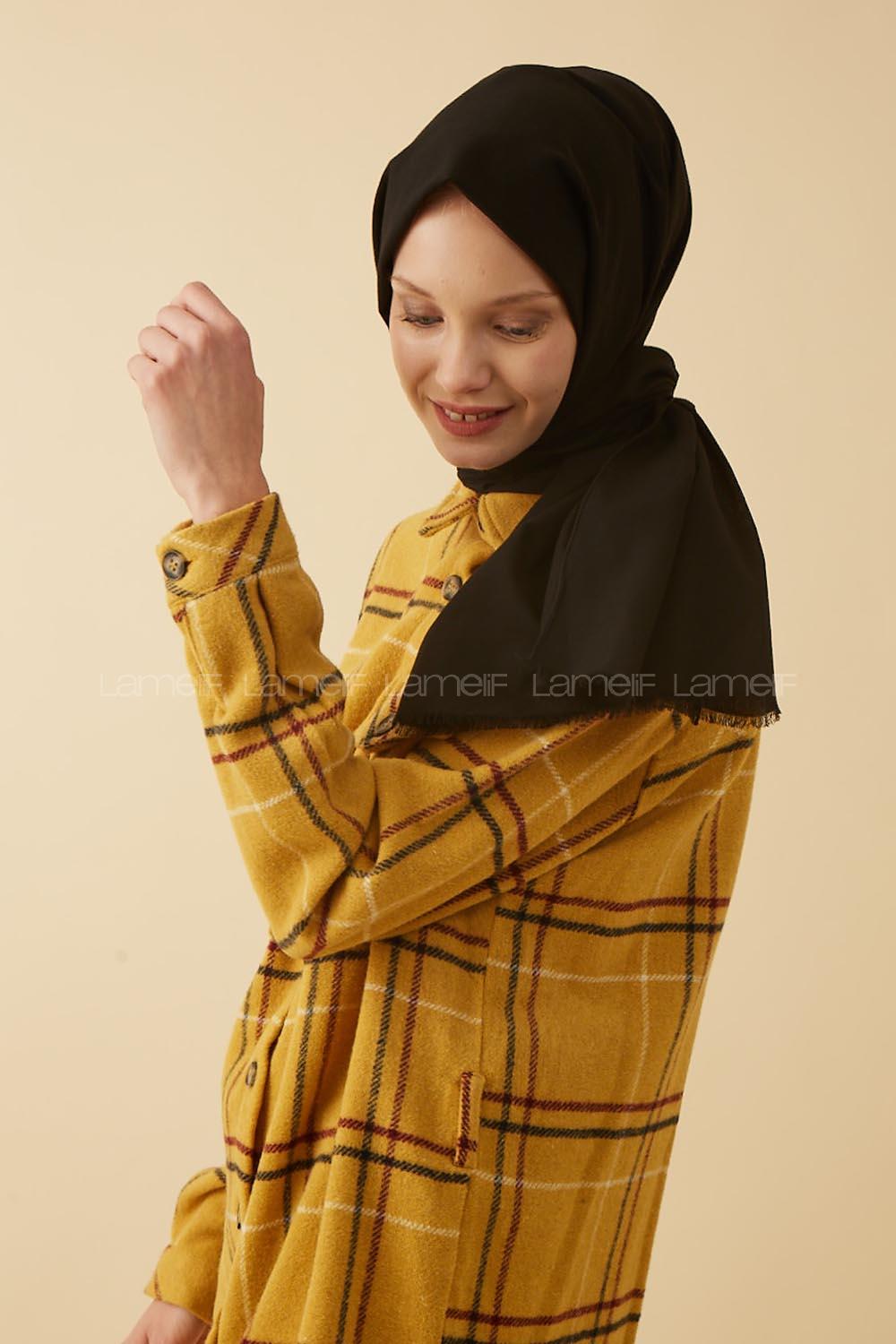 Modalamelif Siyah Keten Şal