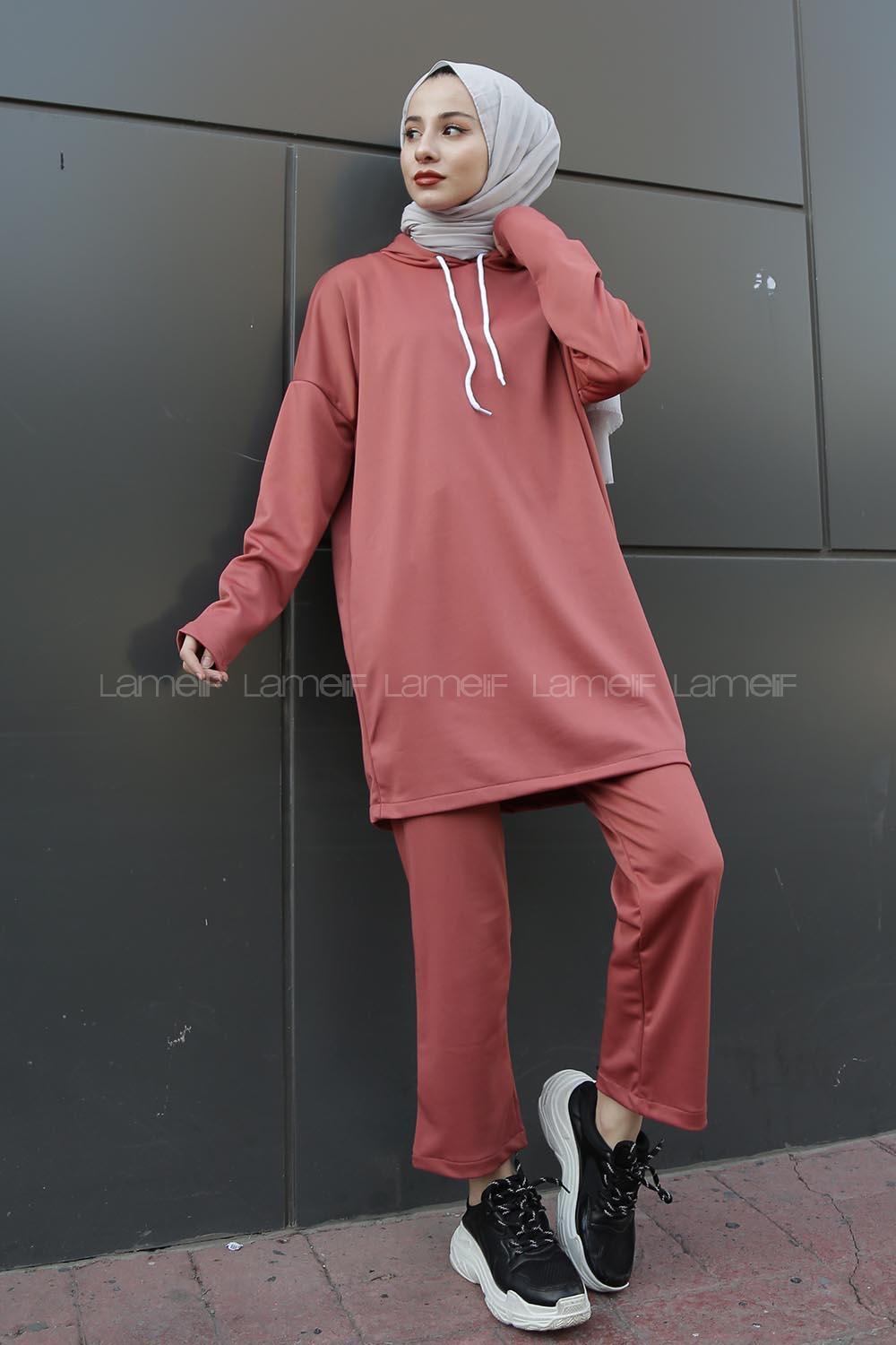 Modalamelif Sucuba Kapşonlu Takım  Gül