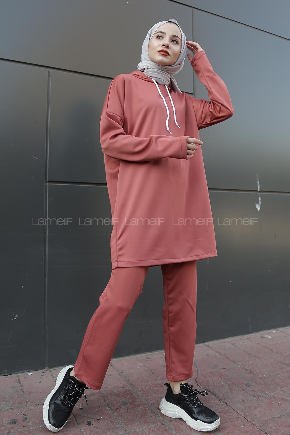 Modalamelif Sucuba Kapşonlu Takım  Gül