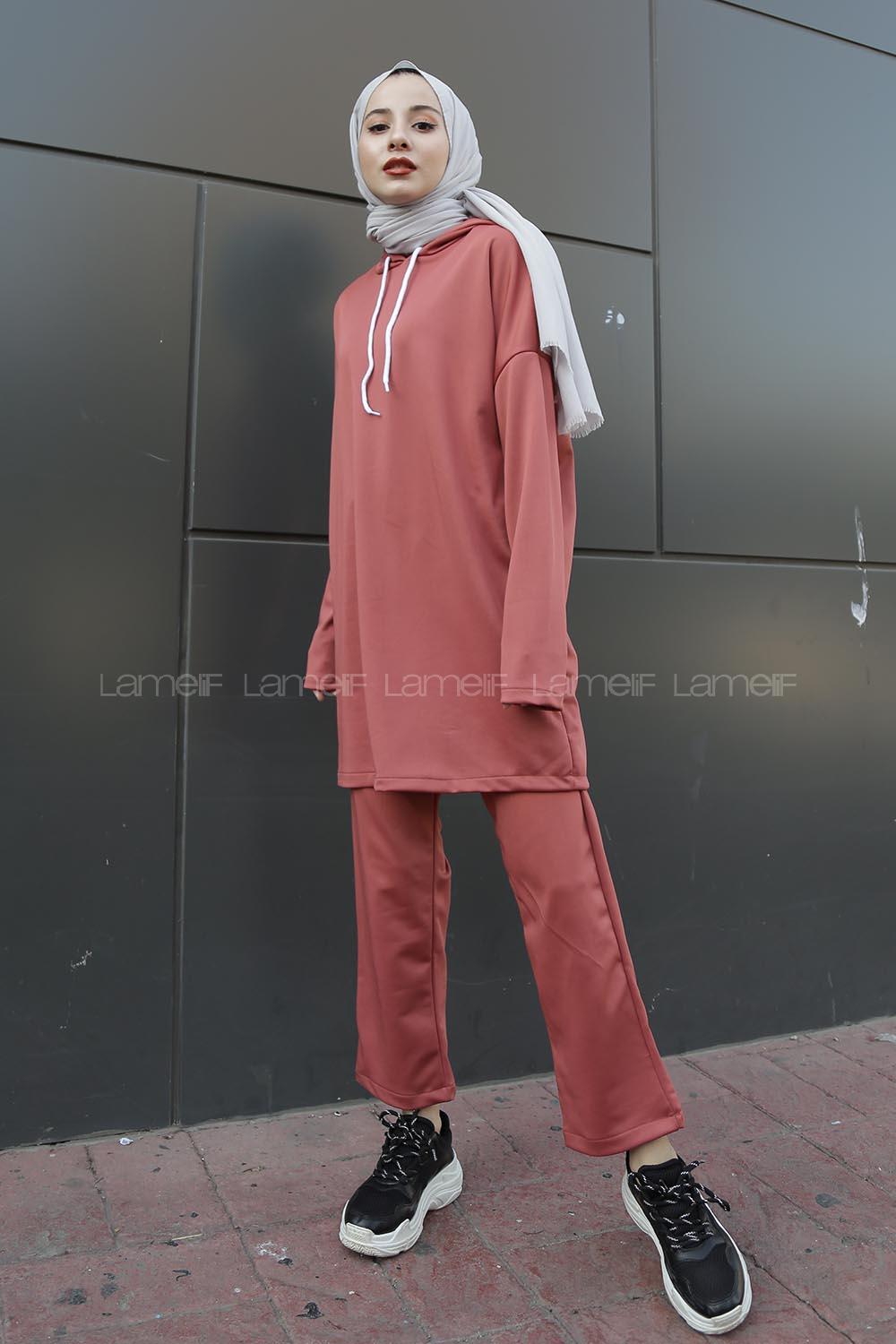 Modalamelif Sucuba Kapşonlu Takım  Gül