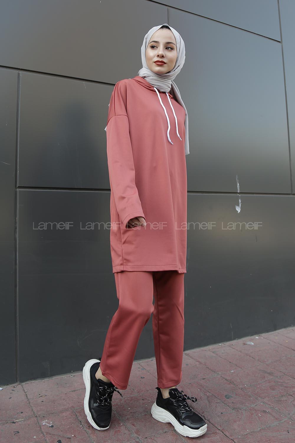 Modalamelif Sucuba Kapşonlu Takım  Gül