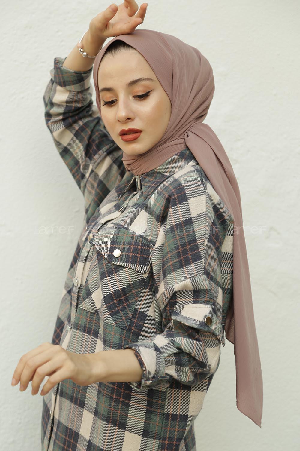 Modalamelif Küllü Kahve Krınkıl Medine İpeği Şal