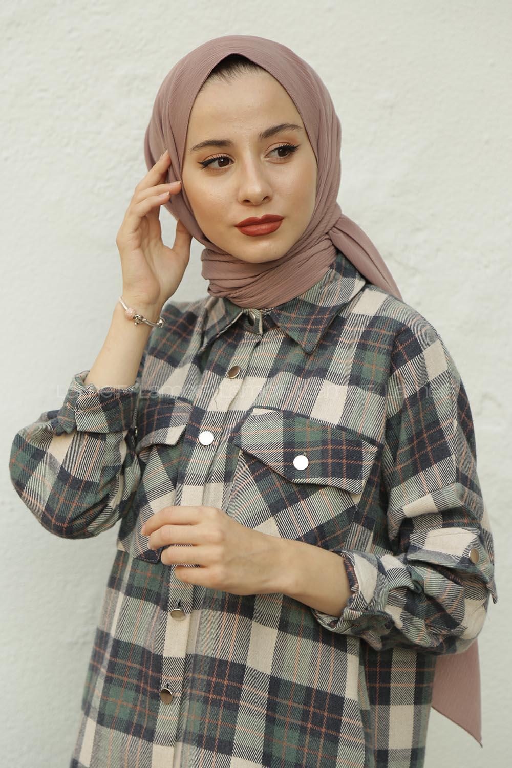 Modalamelif Küllü Kahve Krınkıl Medine İpeği Şal