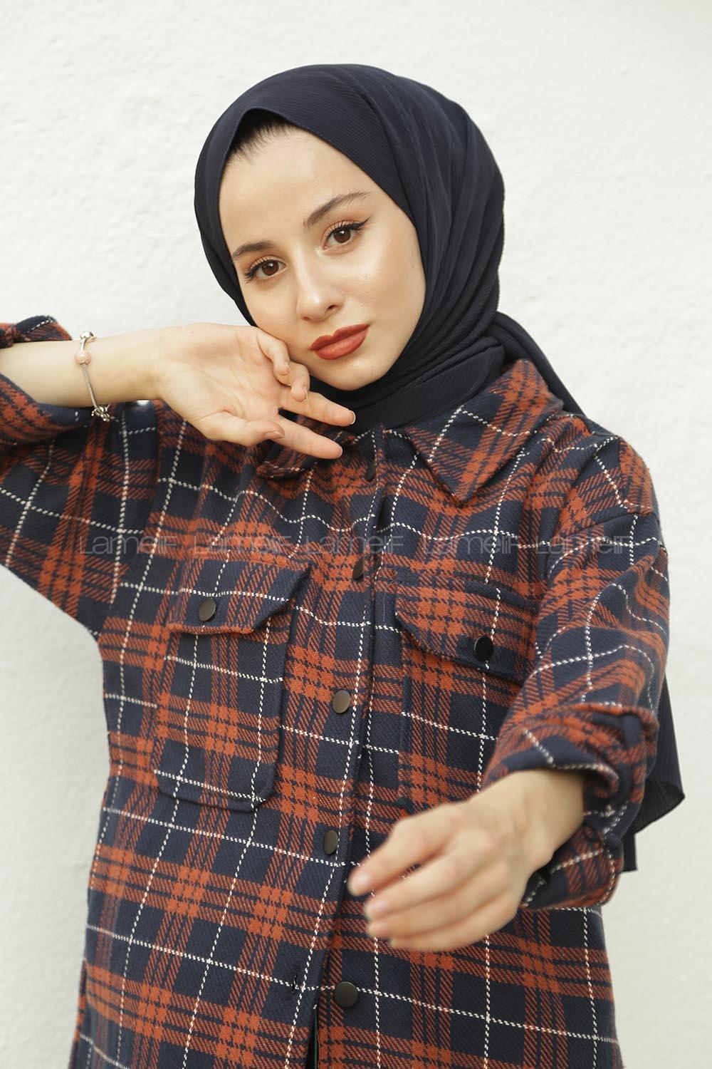 Modalamelif Lacivert Krınkıl Medine İpeği Şal