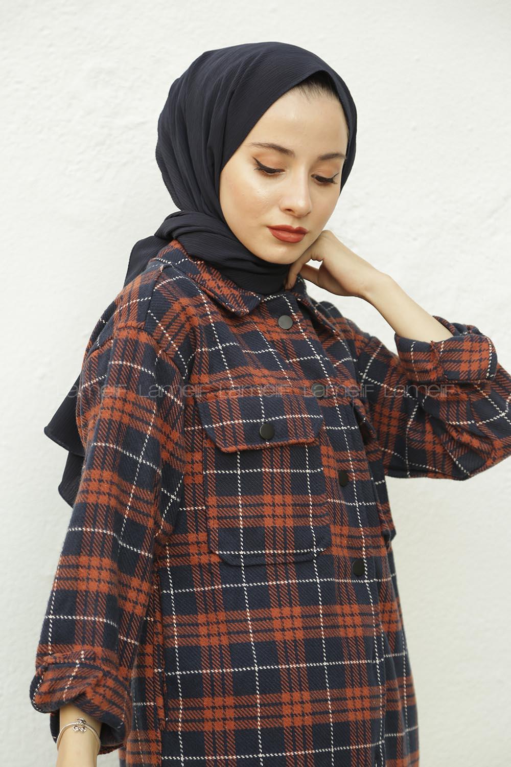 Modalamelif Lacivert Krınkıl Medine İpeği Şal