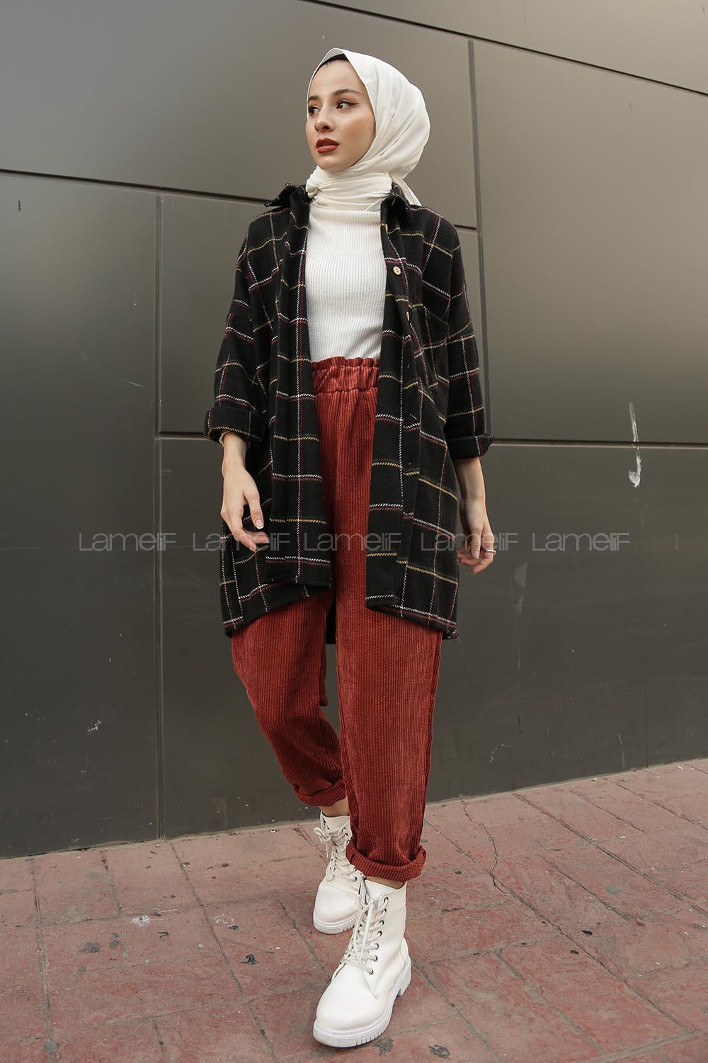 Modalamelif Tek Cepli Ekose Oduncu Gömlek Siyah