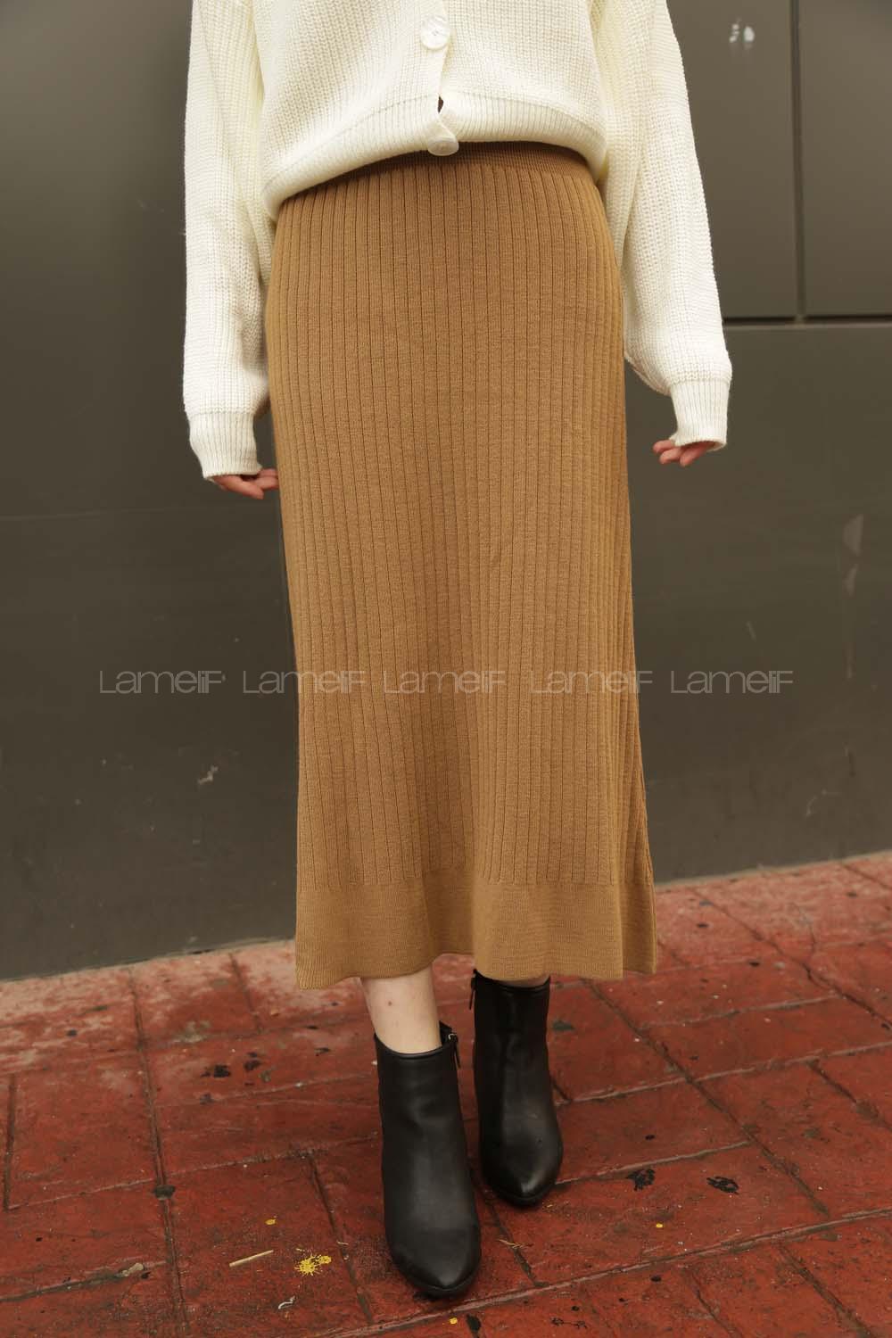 Modalamelif Fitilli Etek Taba