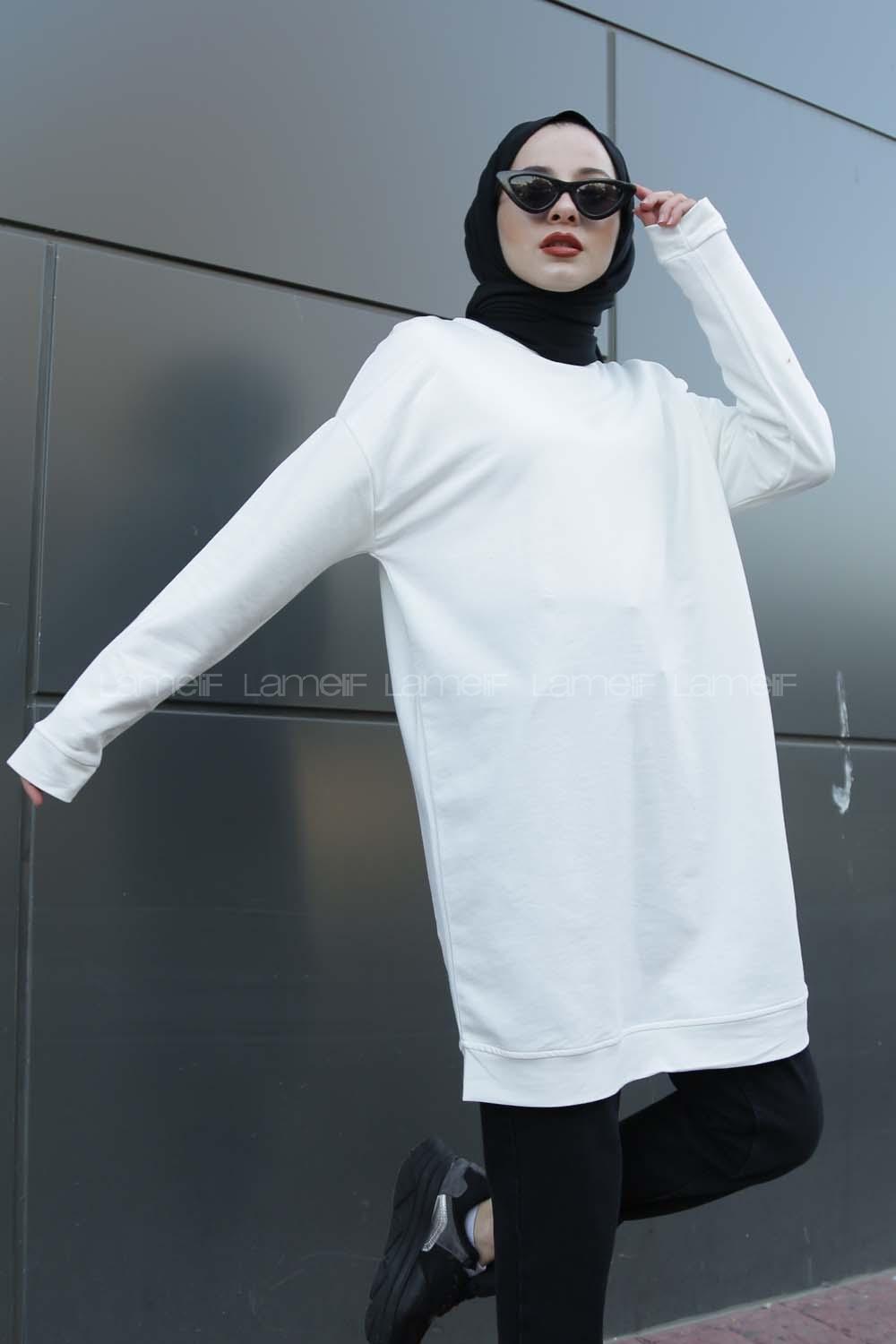 Modalamelif Düz Renk Sweat Ekru