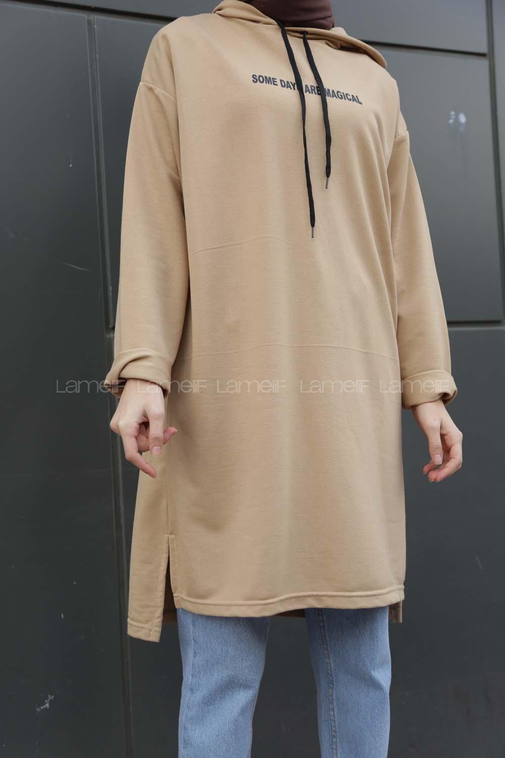 Modalamelif Sütlü Kahve Some Days Sweat Tunik