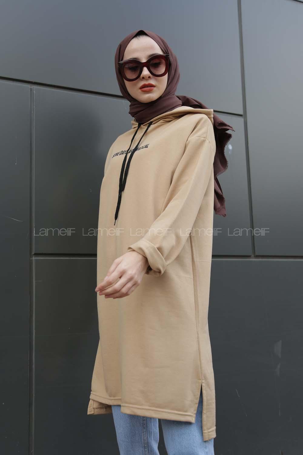 Modalamelif Sütlü Kahve Some Days Sweat Tunik