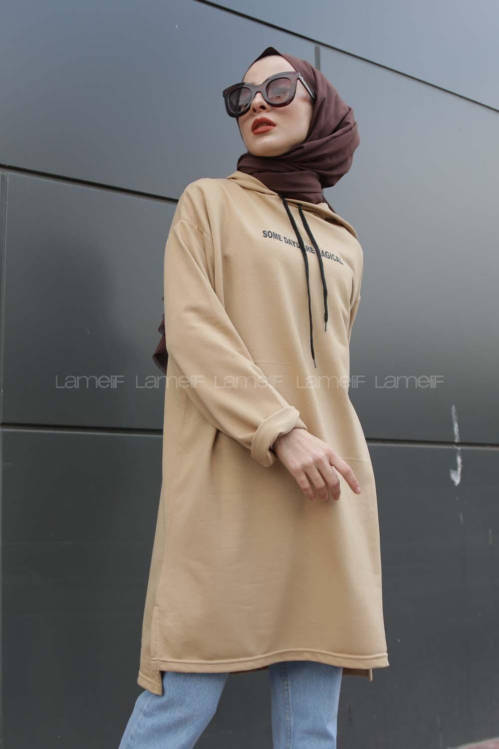 Modalamelif Sütlü Kahve Some Days Sweat Tunik