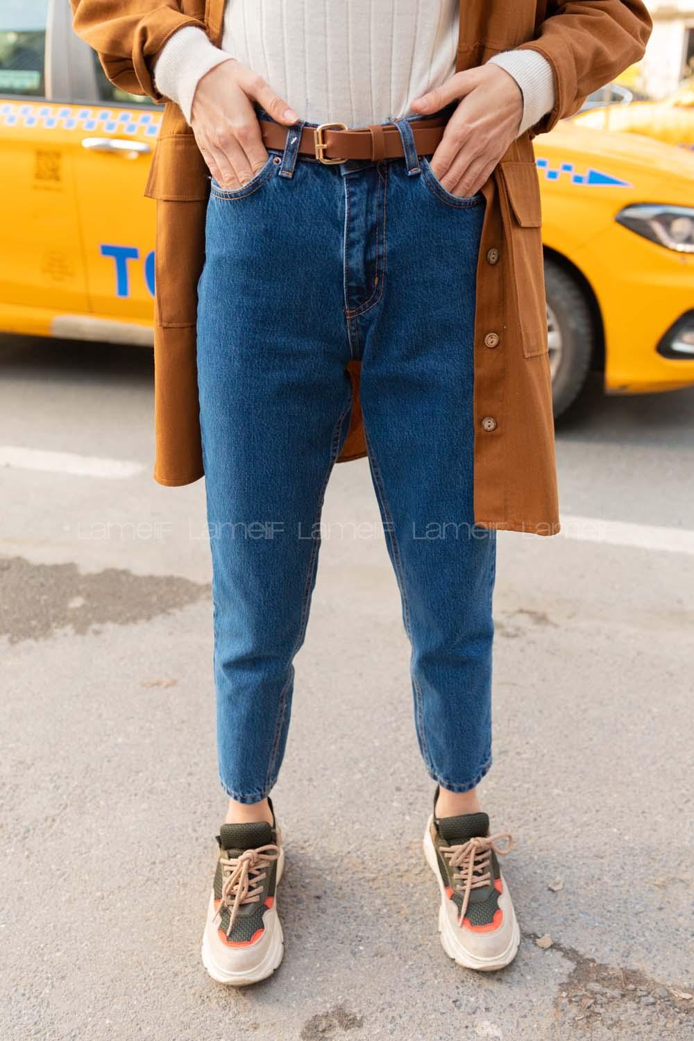 Modalamelif  Yüksek Bel  Düz Model  Jean Kot Mavisi