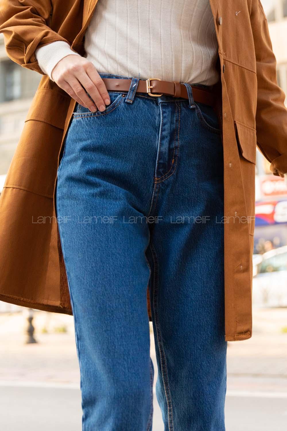 Modalamelif  Yüksek Bel  Düz Model  Jean Kot Mavisi