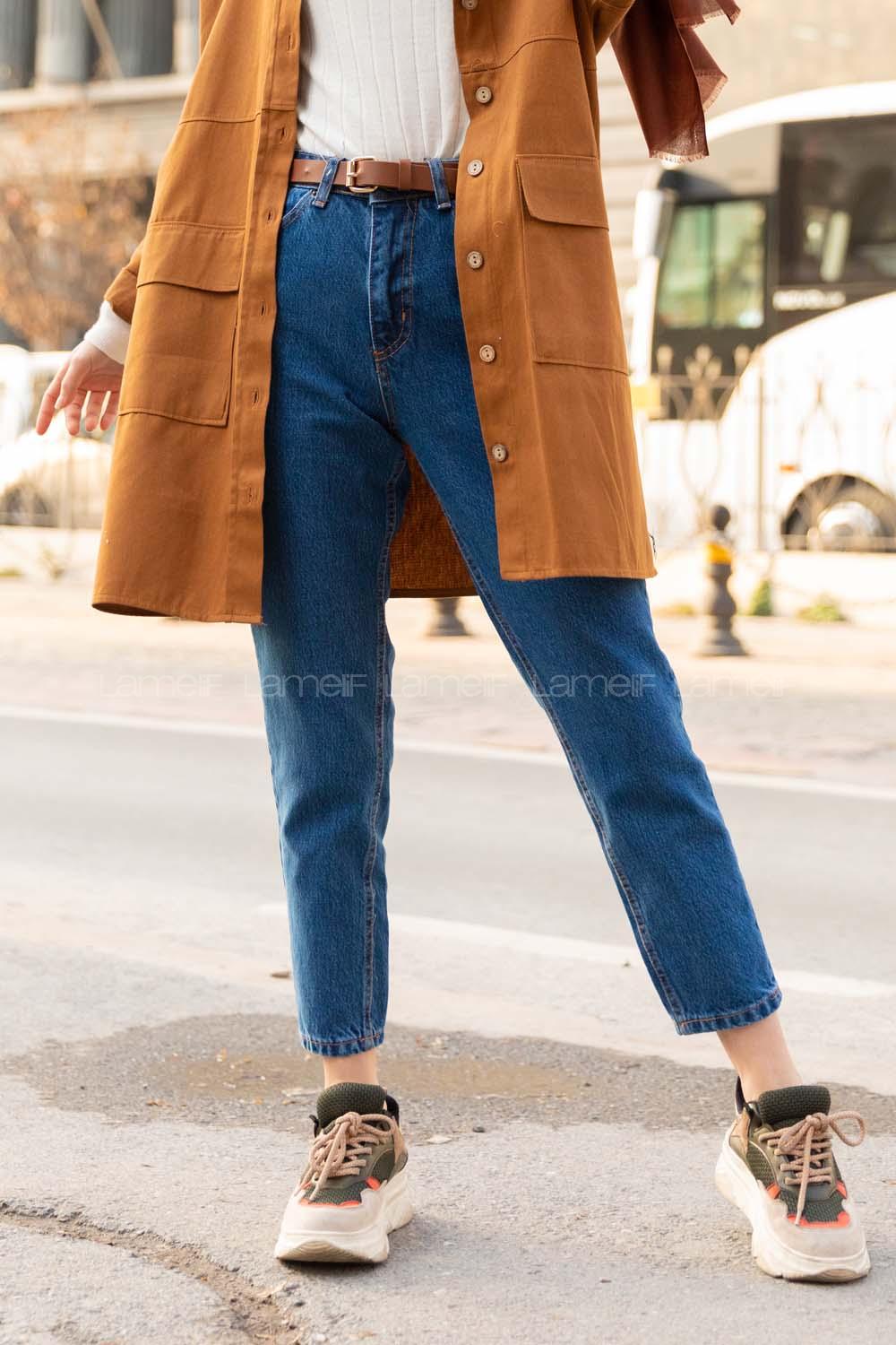 Modalamelif  Yüksek Bel  Düz Model  Jean Kot Mavisi