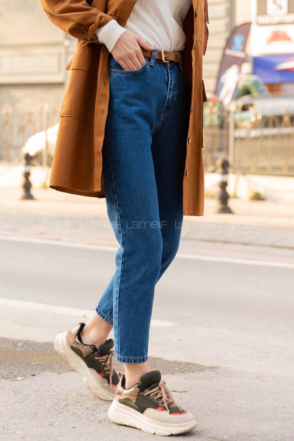 Modalamelif  Yüksek Bel  Düz Model  Jean Kot Mavisi