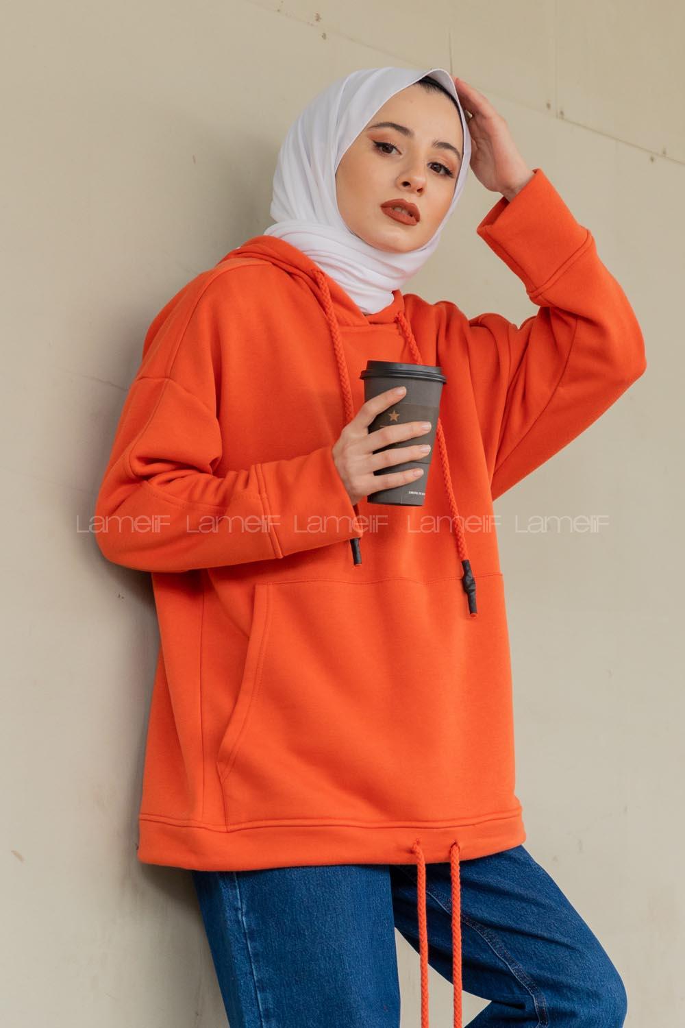 Modalamelif Berendıne Z Üç İplik Sweat Açık Kiremit