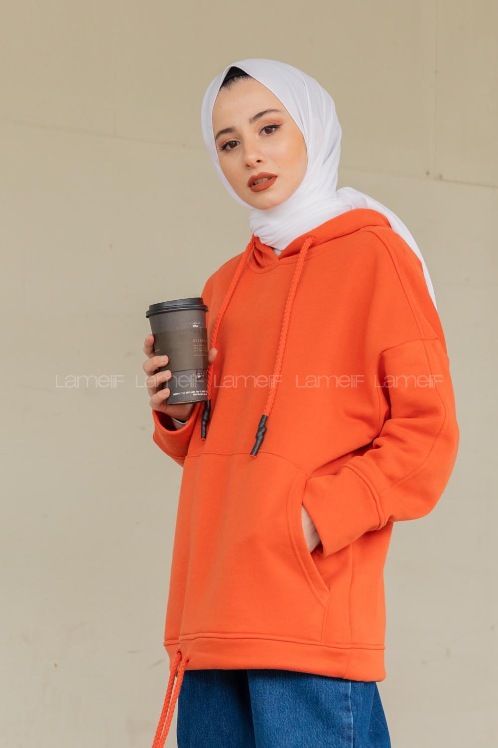 Modalamelif Berendıne Z Üç İplik Sweat Açık Kiremit