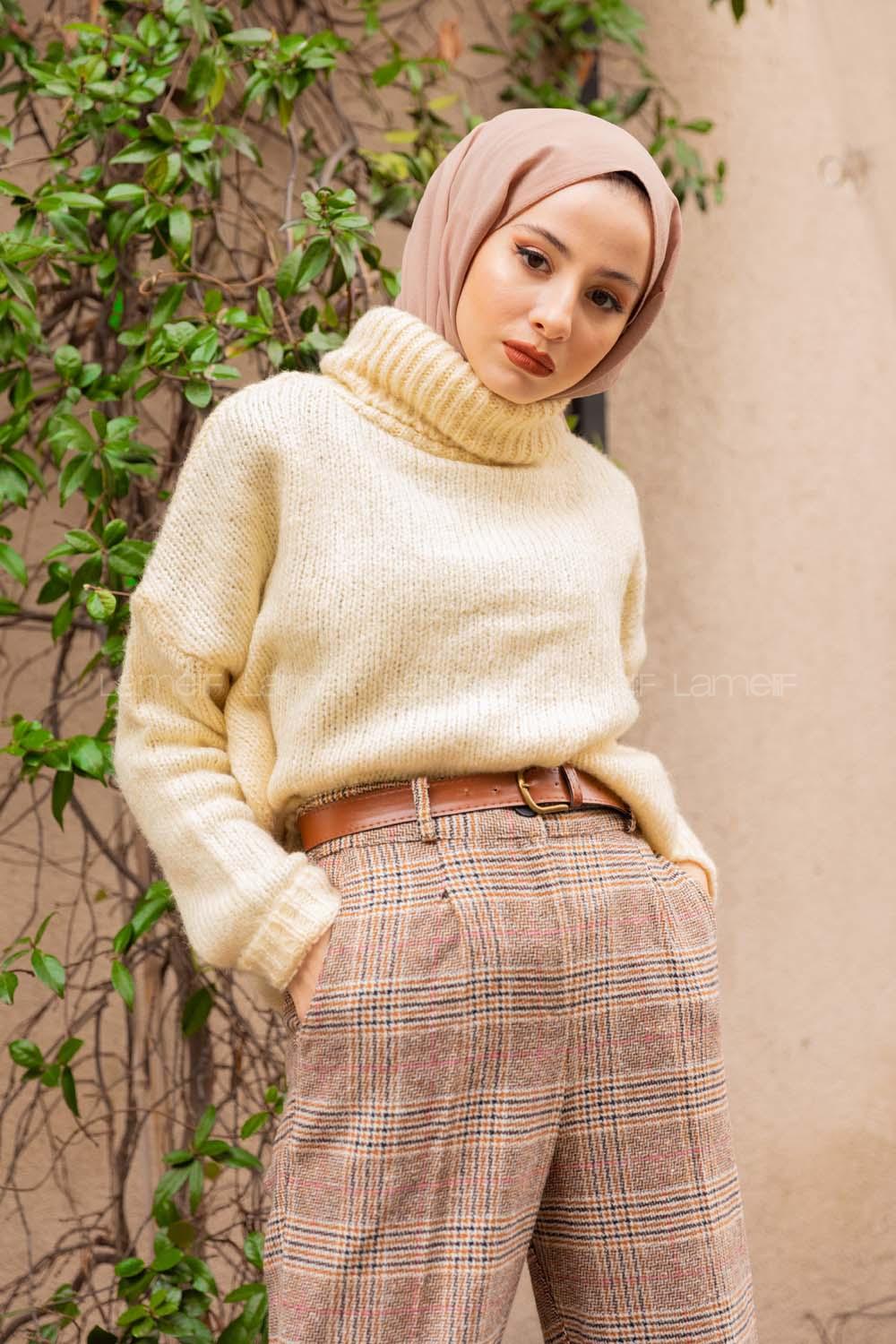 Modalamelif Balıkçı Yaka T Kol Kazak Kemik