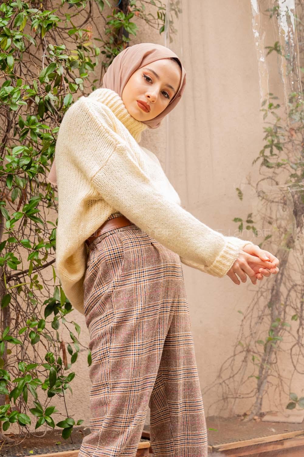 Modalamelif Balıkçı Yaka T Kol Kazak Kemik