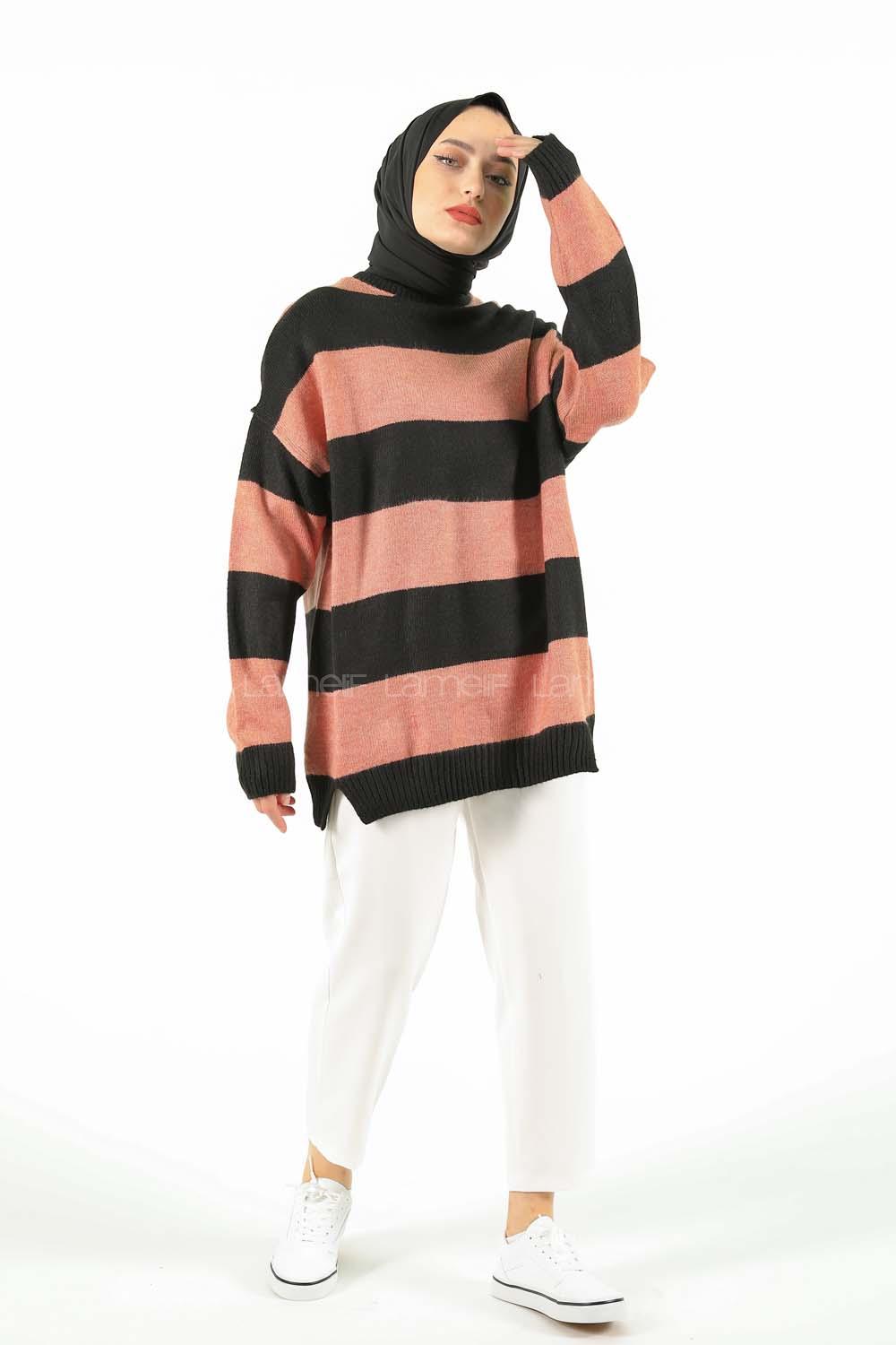 Modalamelif Gül Kurusu Kontrast Triko Kazak