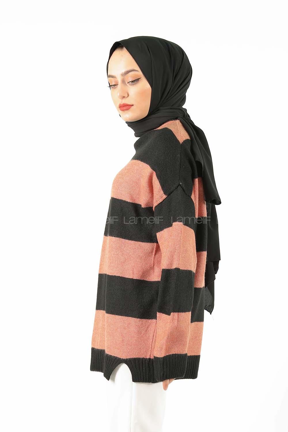 Modalamelif Gül Kurusu Kontrast Triko Kazak