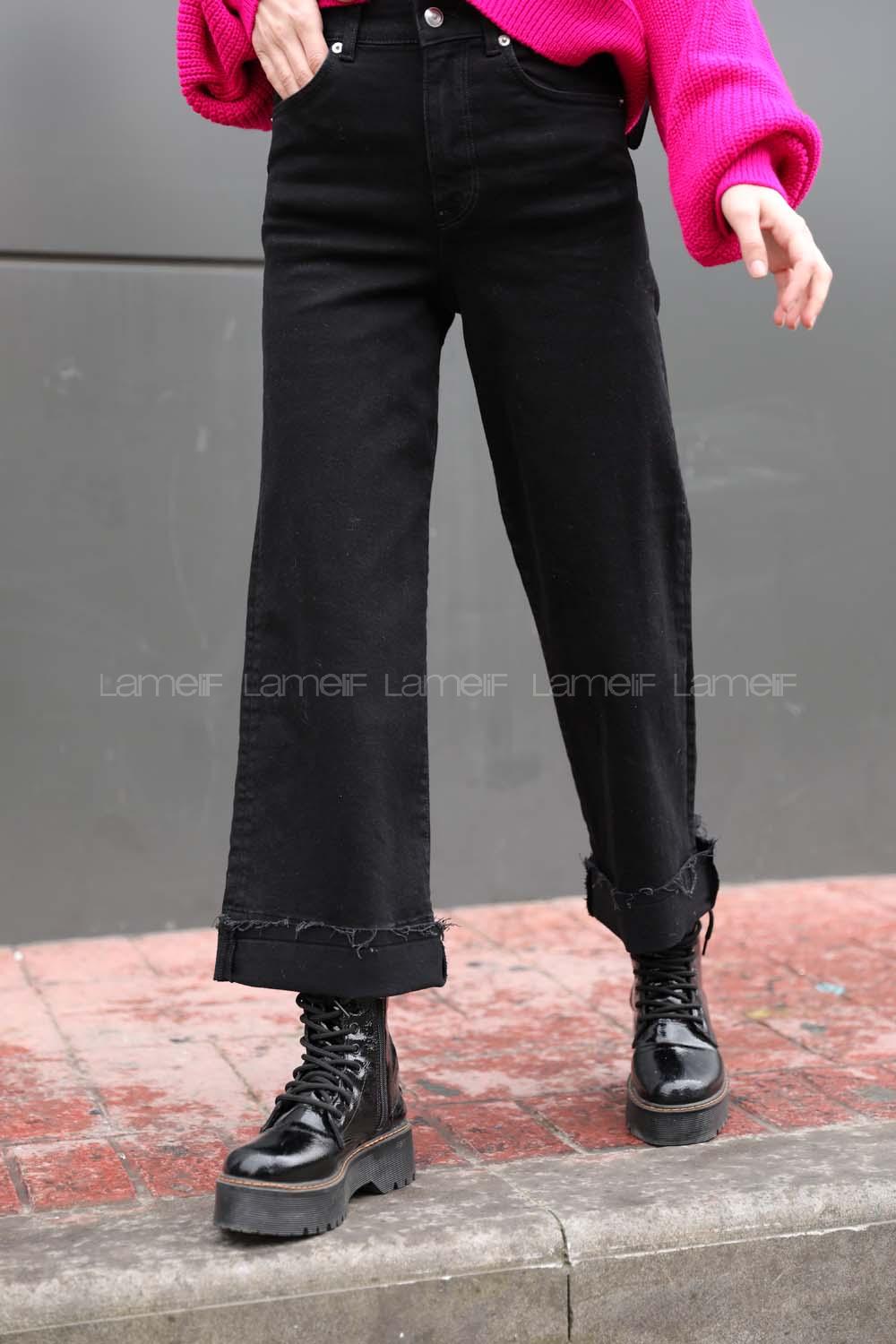 Modalamelif Bol Paça Jean Siyah