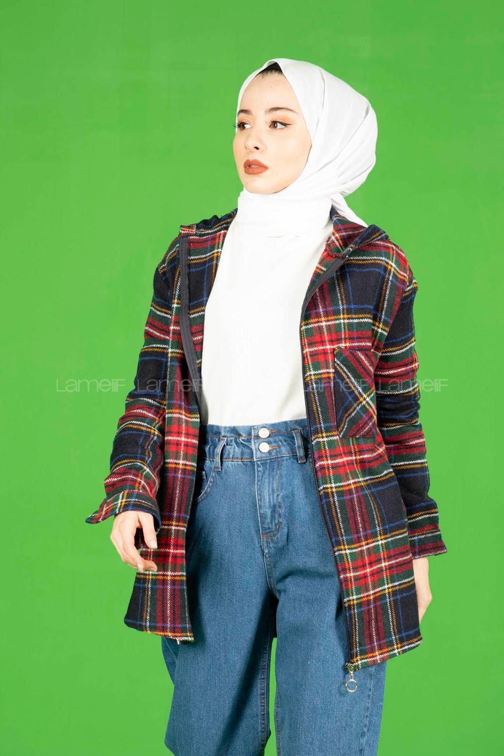 Modalamelif Önü Fermuarlı Cepli Gömlek Lacivert