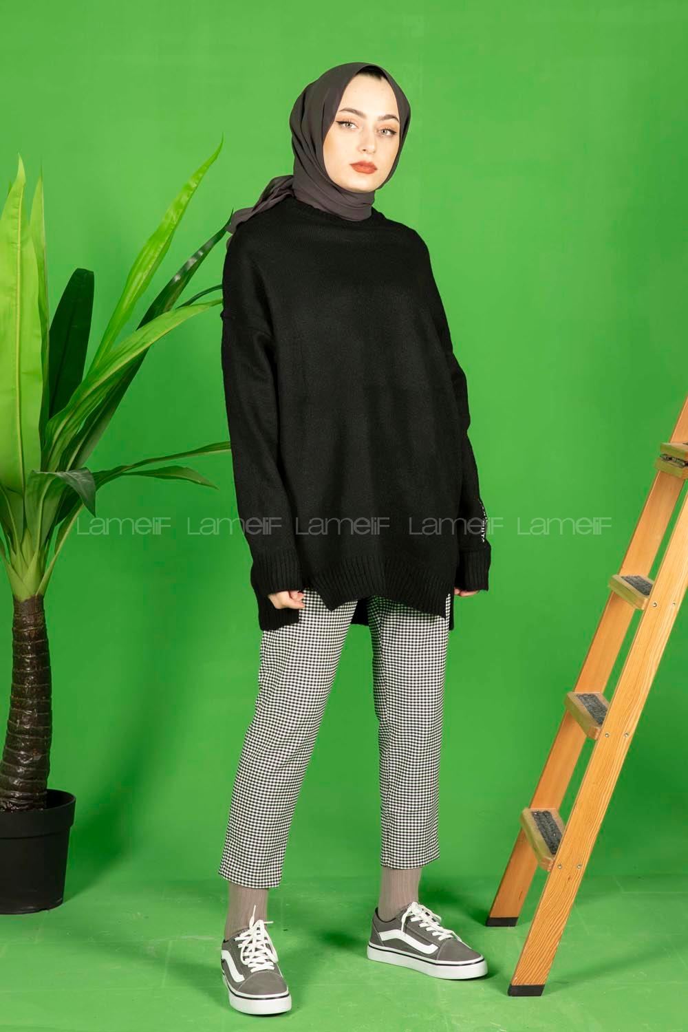 Modalamelif Siyah Örgü Kazak