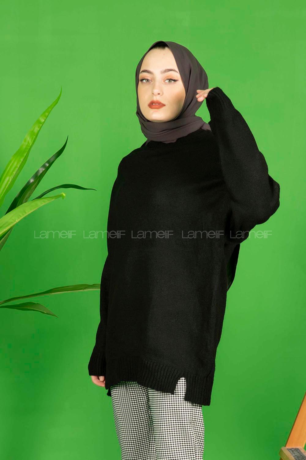 Modalamelif Siyah Örgü Kazak