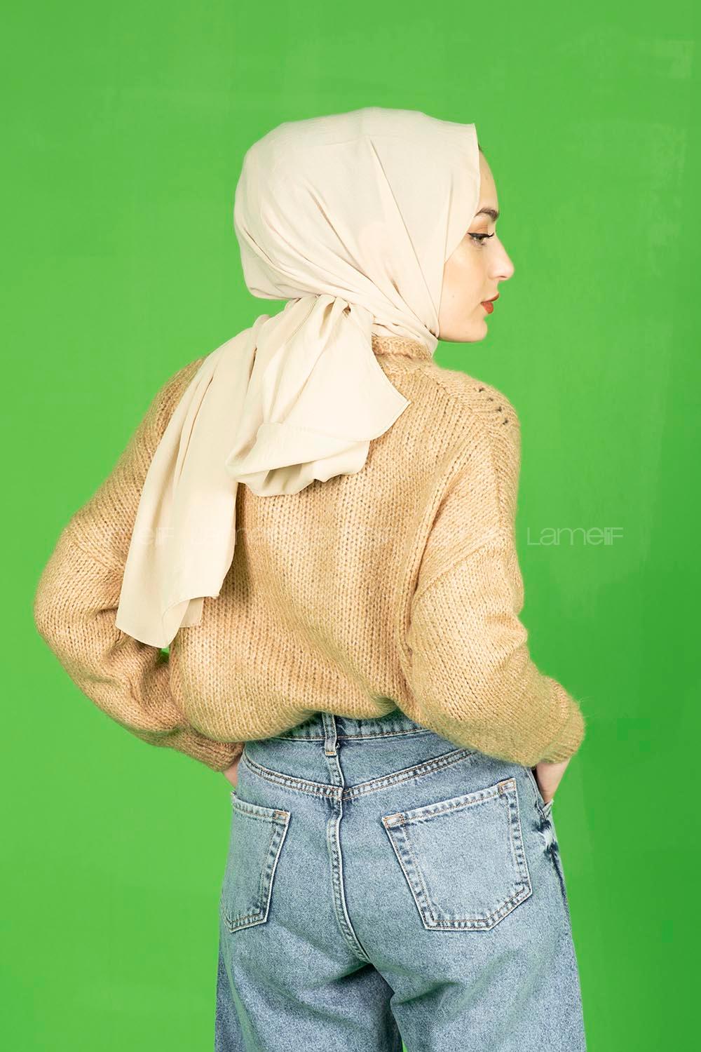 Modalamelif  Yarım Balıkçı Yaka Kazak Sütlü Kahve