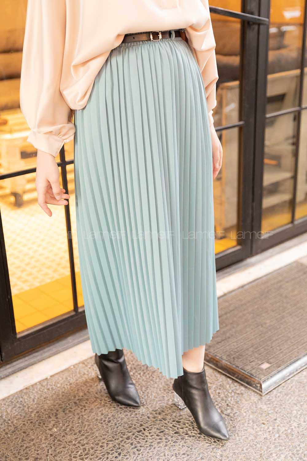 Modalamelif Kemerli Mira Etek Mint Yeşili