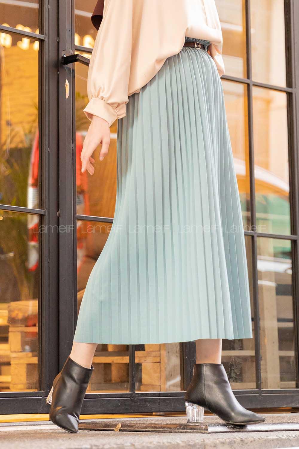 Modalamelif Kemerli Mira Etek Mint Yeşili