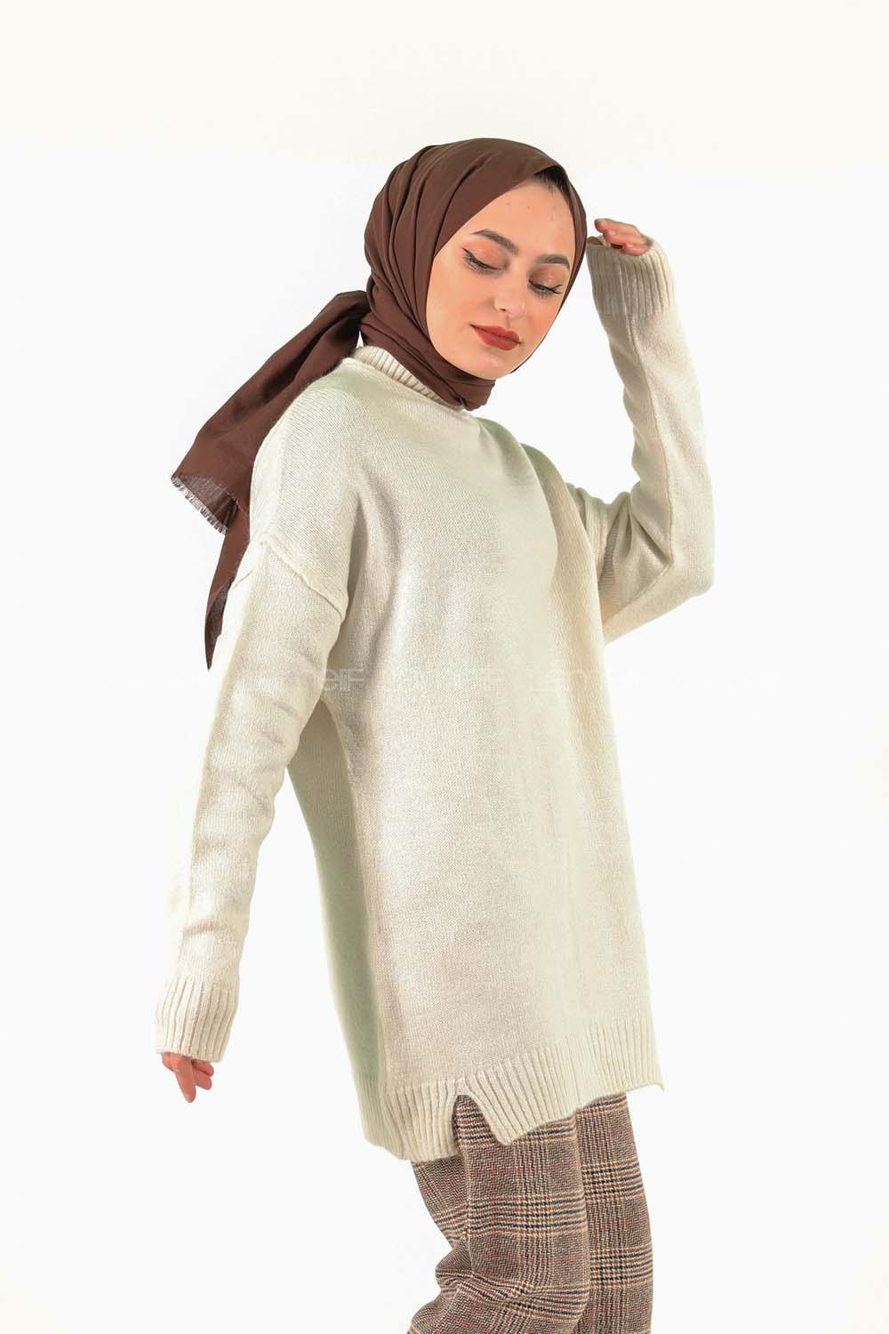 Modalamelif Ekru Örgü Kazak