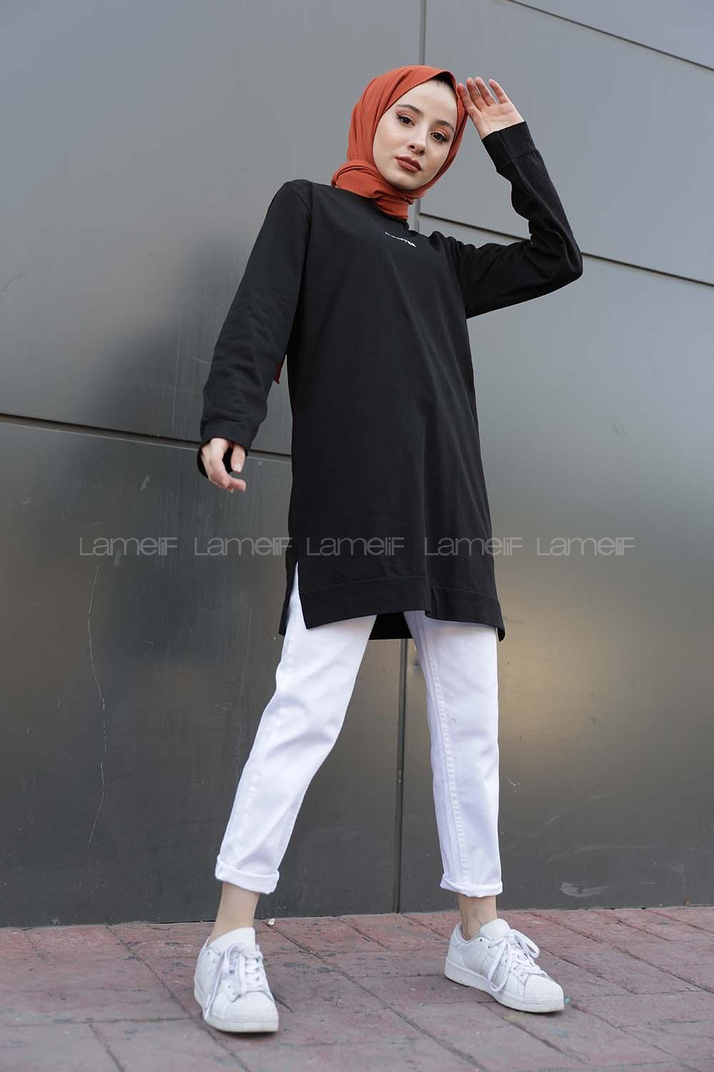 Modalamelif A Better Baskılı Sweatshirt Siyah