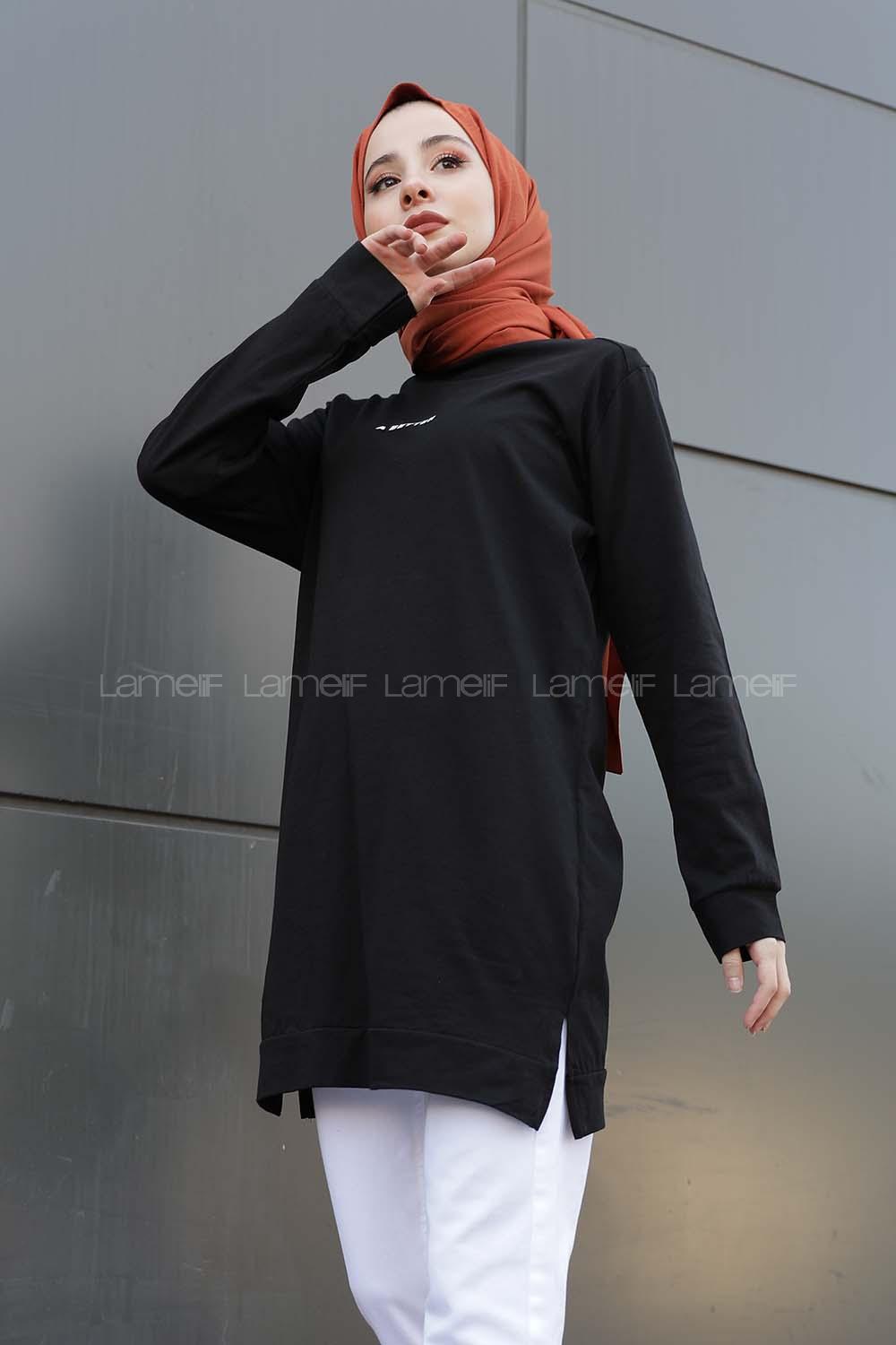 Modalamelif A Better Baskılı Sweatshirt Siyah