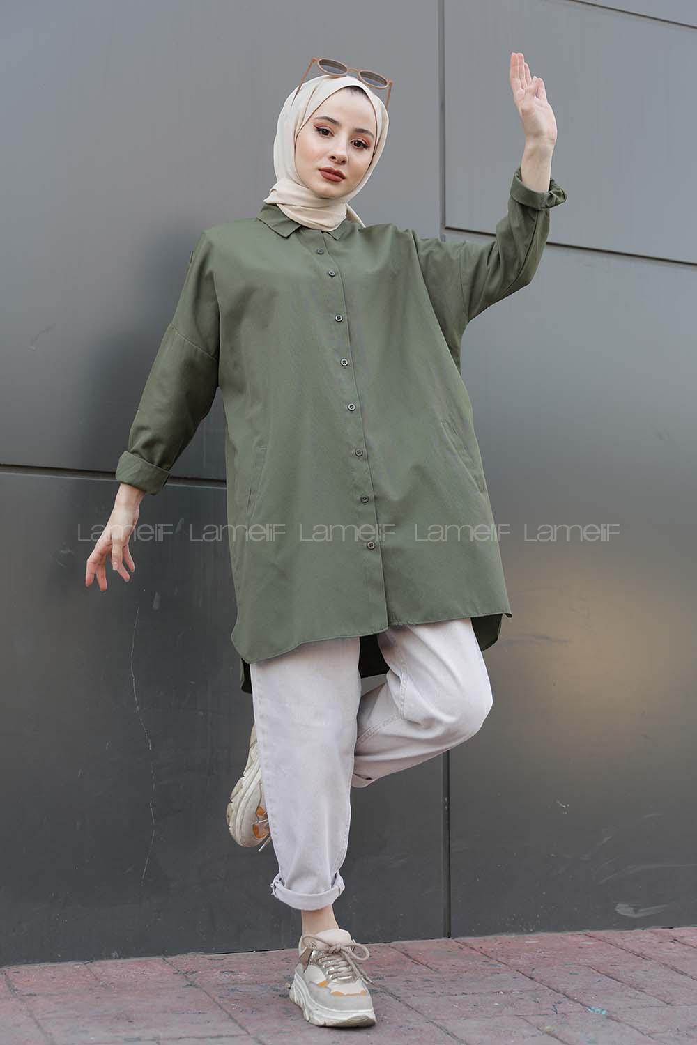 Modalamelif Boyfirend Gömlek Haki