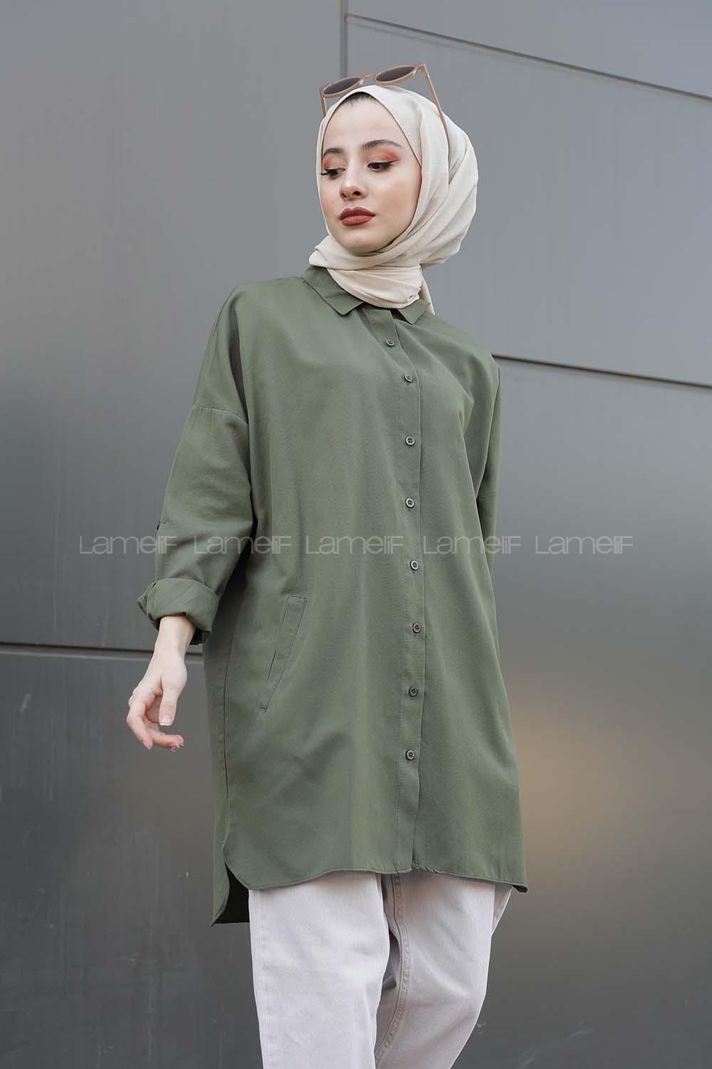 Modalamelif Boyfirend Gömlek Haki