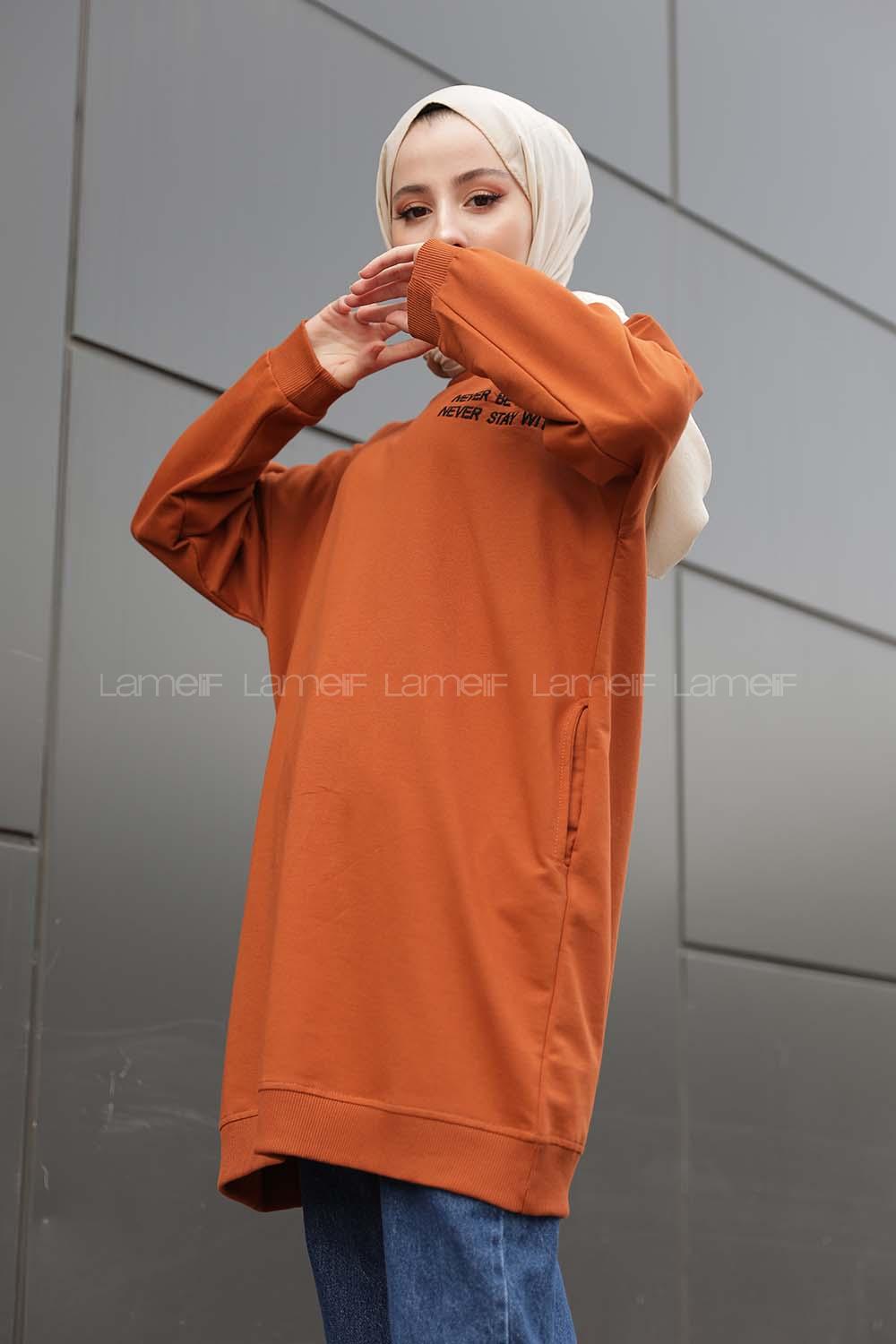 Modalamelif Yazı Baskılı Tunik Taba