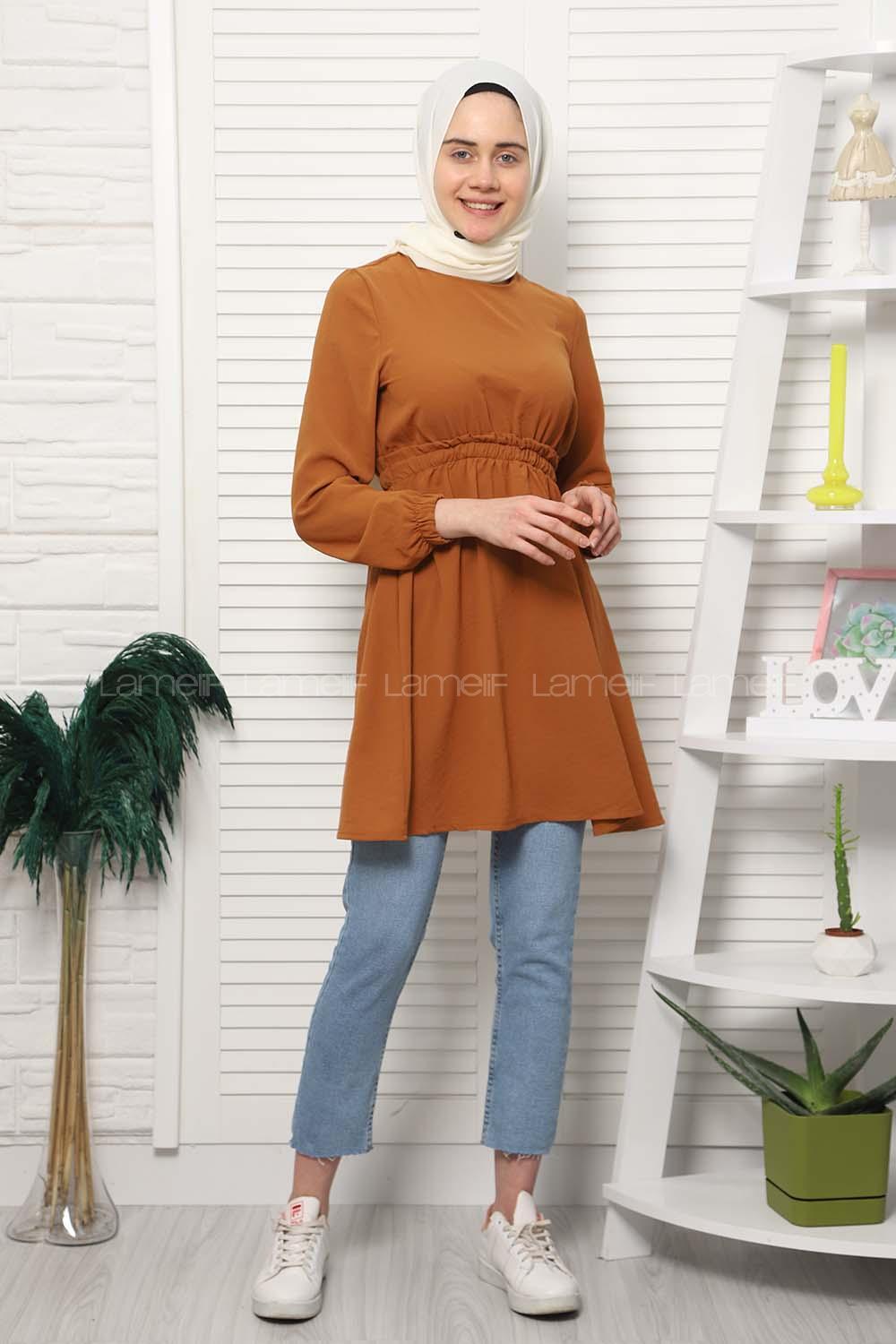 Modalamelif Bel Büzgülü Prenses Model Taba