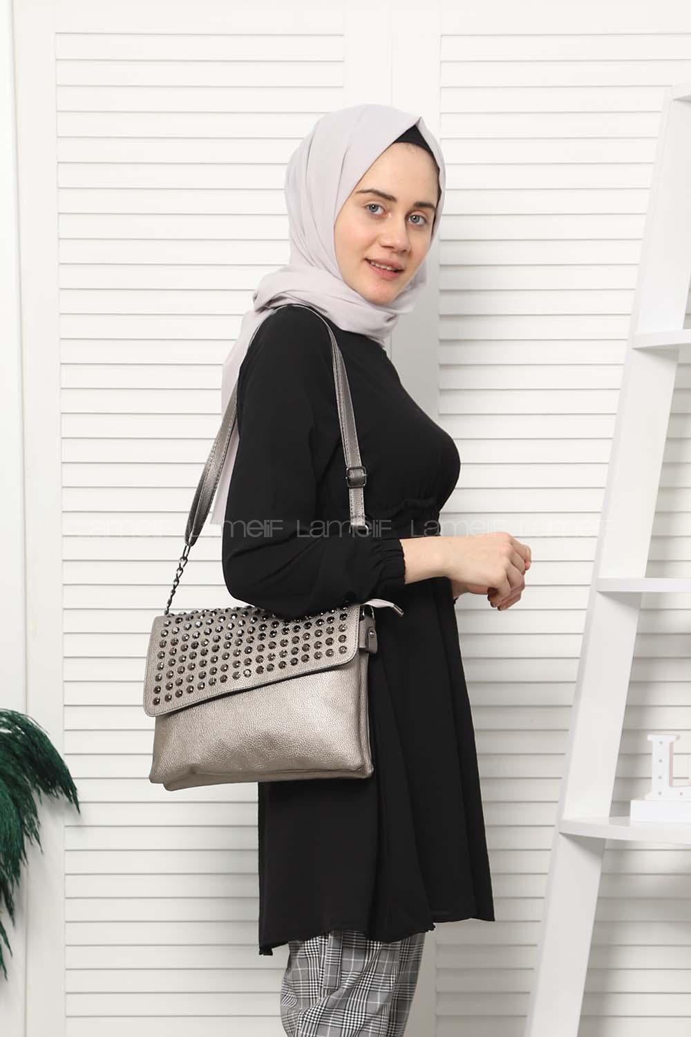 Modalamelif Bel Büzgülü Prenses Model Tunik Siyah