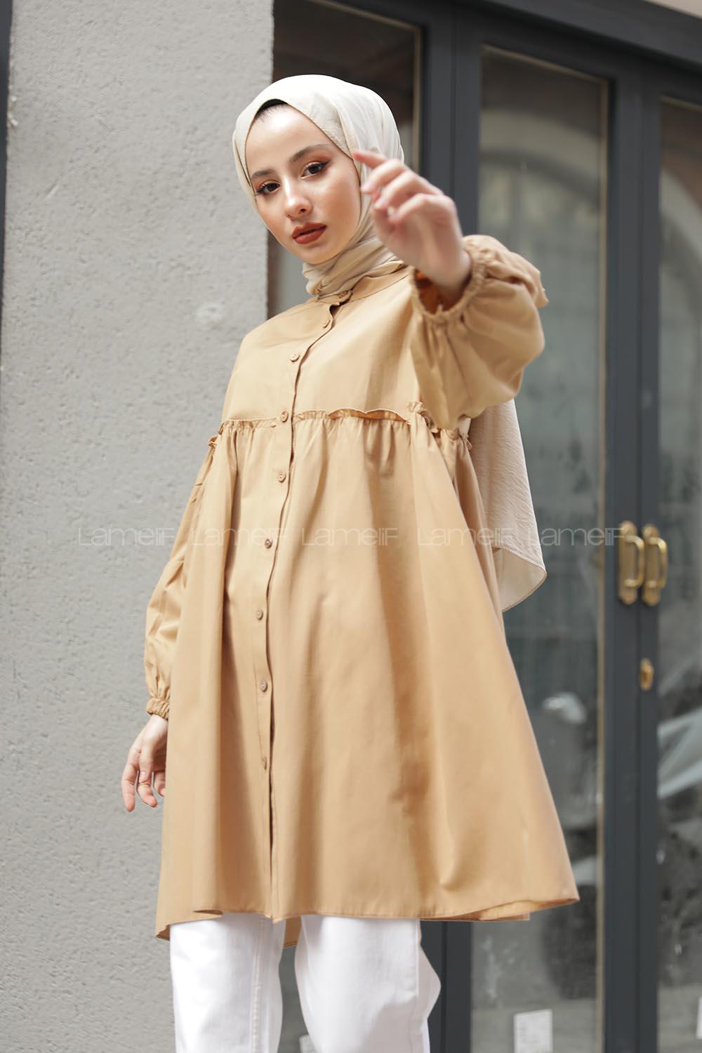 Modalamelif Hakim Yaka Gömlek Camel