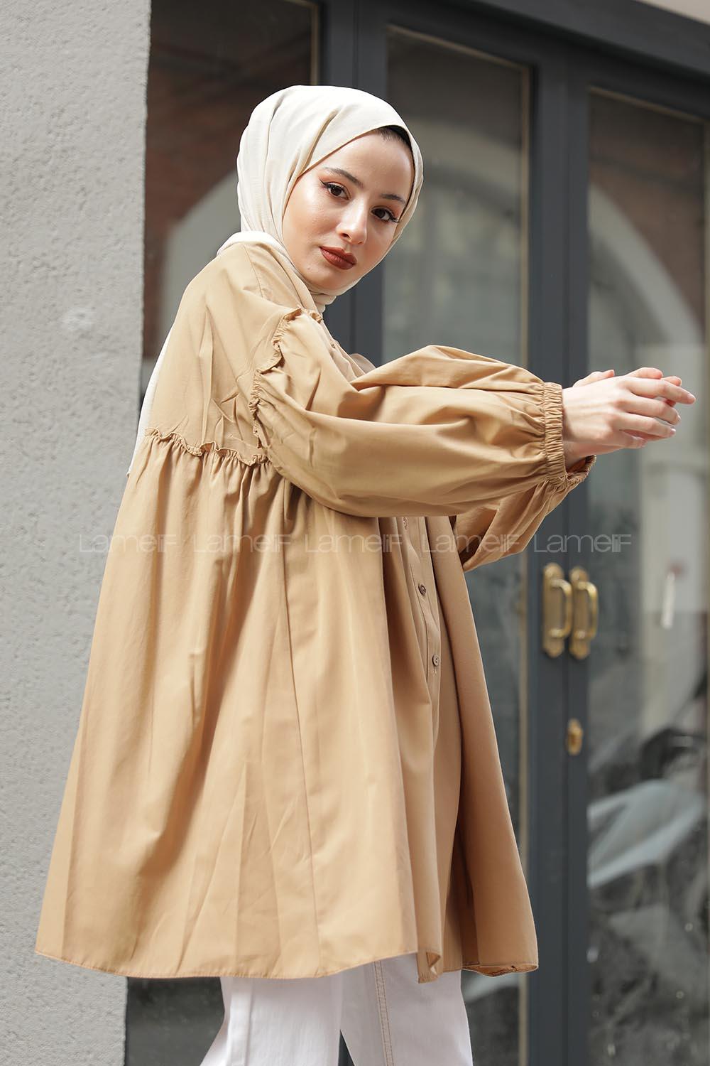 Modalamelif Hakim Yaka Gömlek Camel