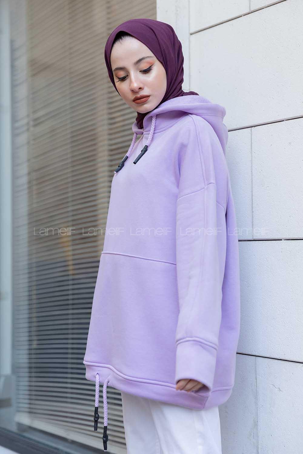 Modalamelif  Berendıne Z Üç İplik Sweat Lila