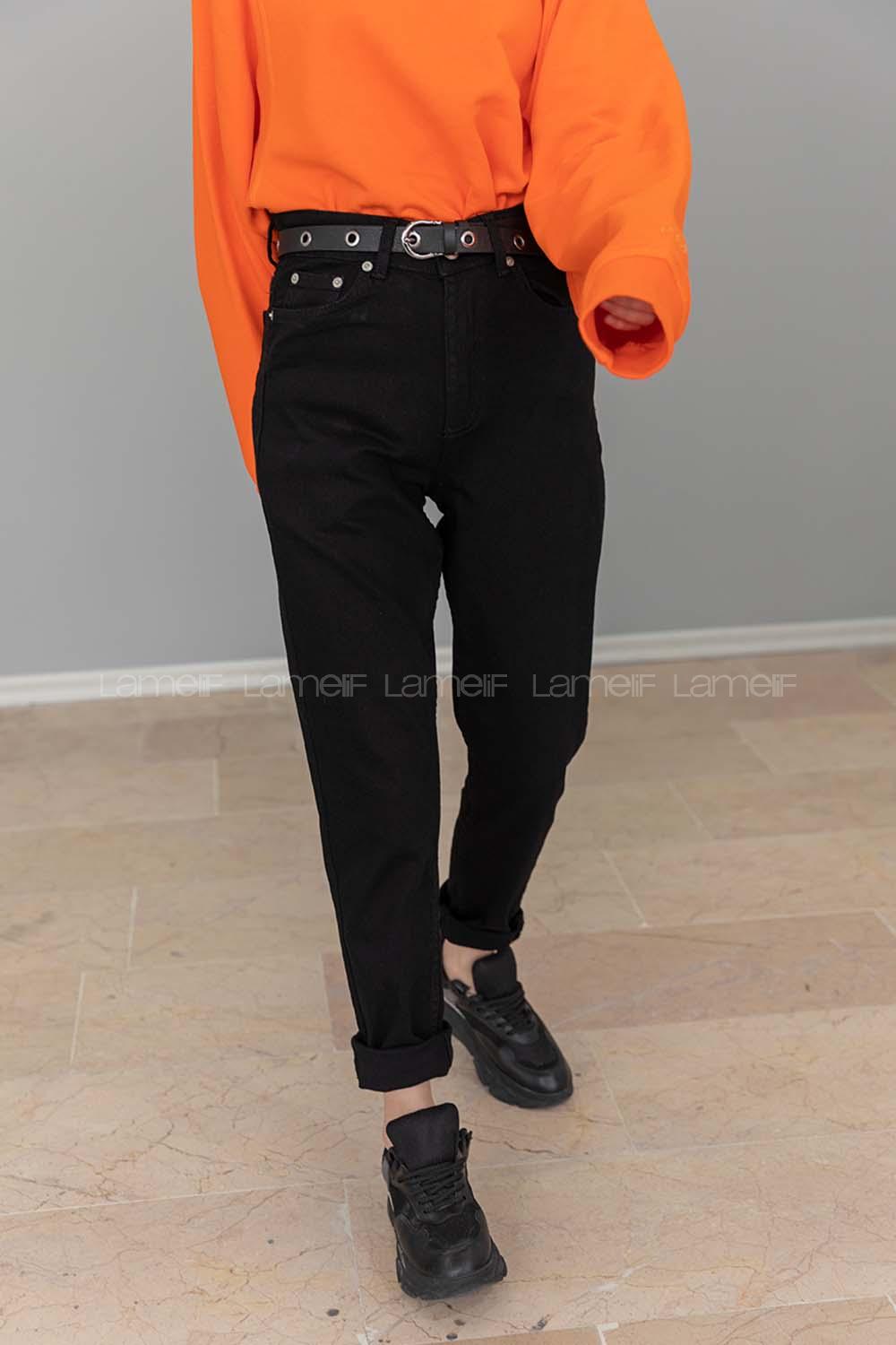 Modalamelif Twin Siyah Mom Jean Siyah